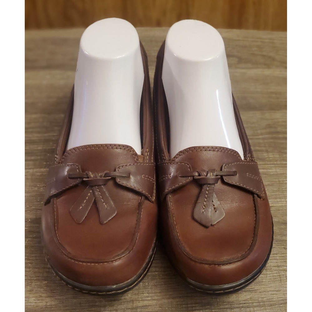 Clarks Women's Brown Leather Loafers - Picture 2 of 11